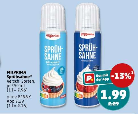 MILPRIMA Sprühsahne