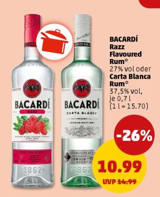 BACARDÍ Razz Flavoured Rum