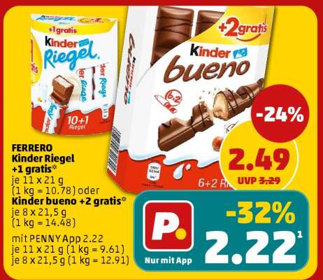 Kinder bueno +2 gratis