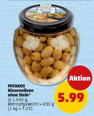 MITAKOS Riesenoliven ohne Stein