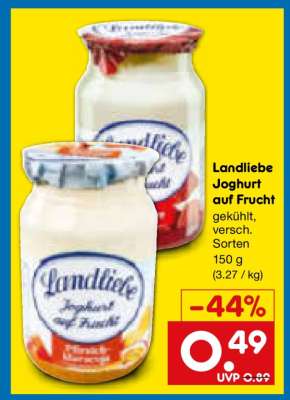 LANDLIEBE Joghurt auf Frucht