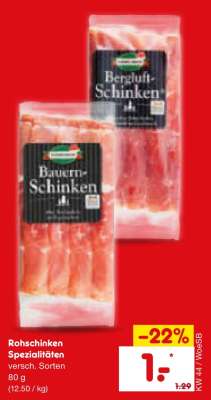Rohschinken spezialitäten