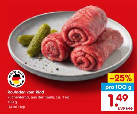 Rouladen vom Rind