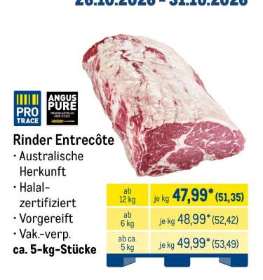 Rinder-Entrecôte