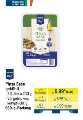 Pinsa Base gekühlt