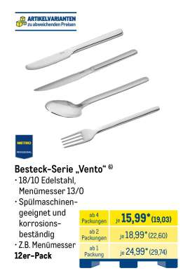 Besteck-Serie „Vento“