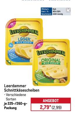 Leerdammer Schnittkäsescheiben