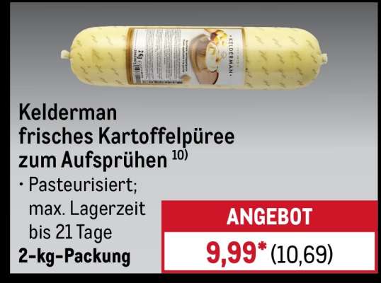 Kelderman frisches Kartoffelpüree zum Aufsprühen