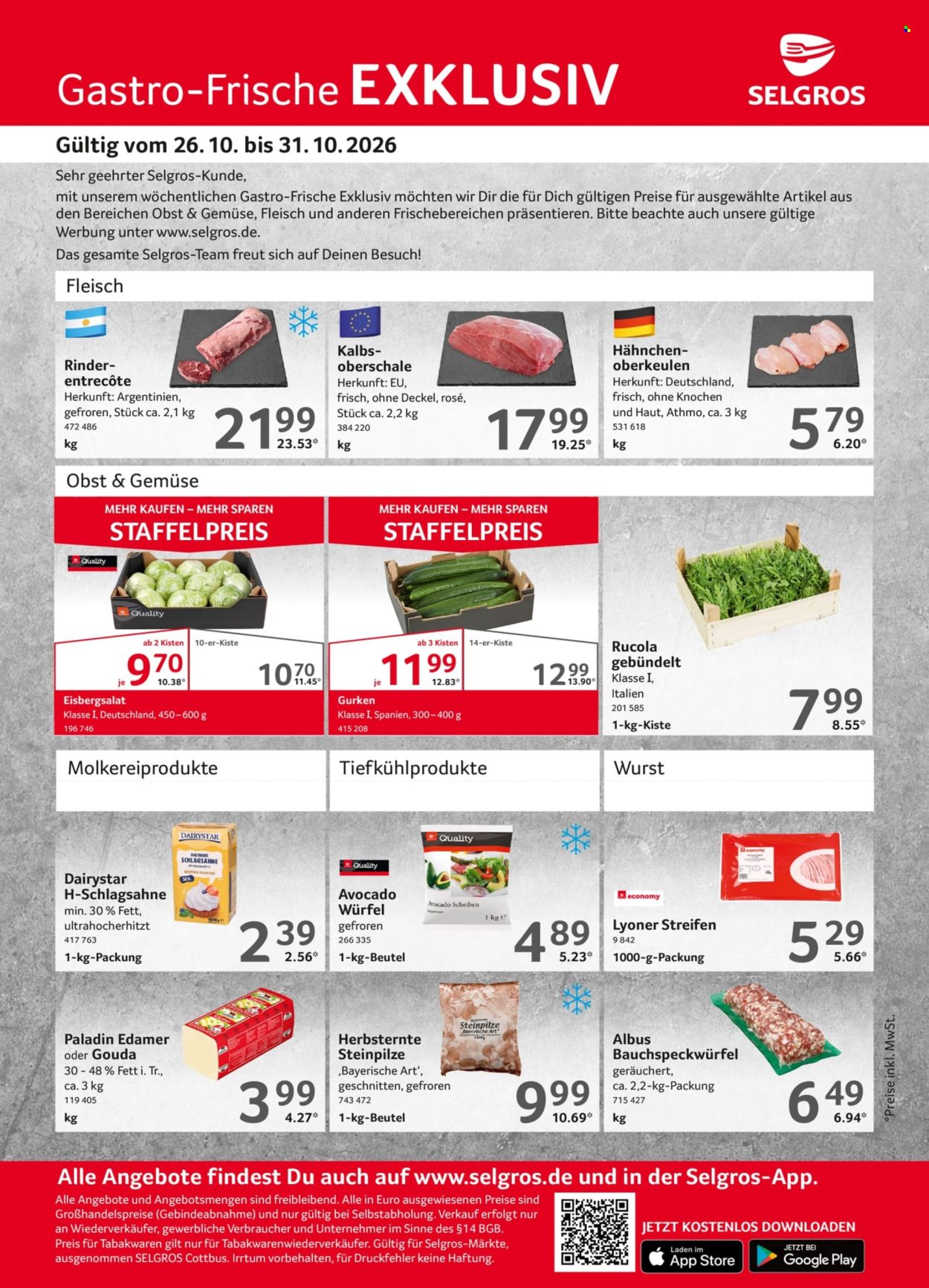 Selgros Prospekte  - 26.10.2026 - 31.10.2026. Seite 1