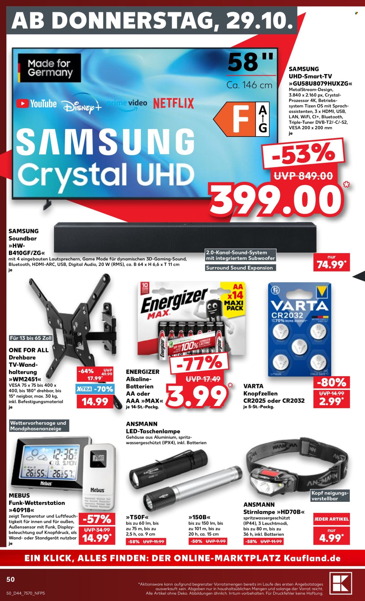 Kaufland Prospekte  - 26.10.2026 - 31.10.2026. Seite 50