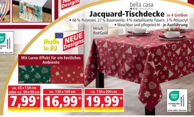 Jacquard- Tischdecke