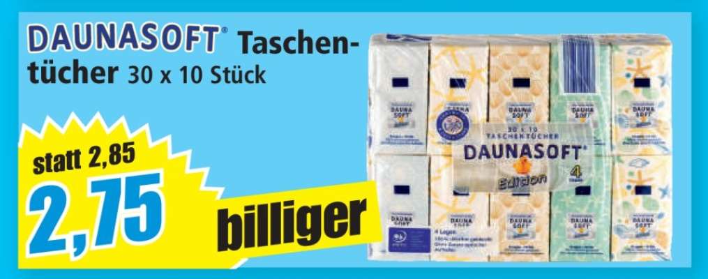 DAUNASOFT Taschentücher 30 x 10 Stück