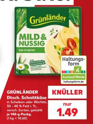 GRÜNLÄNDER Dtsch. Schnittkäse