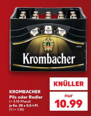 Krombacher Pils oder Radler