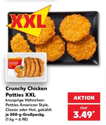 Crunchy Chicken Patties XXL