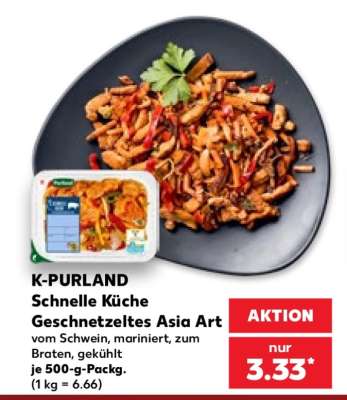 K-PURLAND Schnelle Küche Geschnetzeltes Asia Art