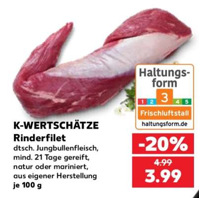 K-WERTSCHÄTZE Rinderfilet