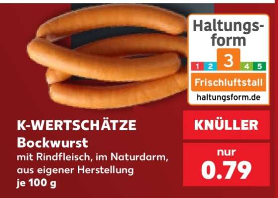 K-WERTSCHÄTZE Bockwurst