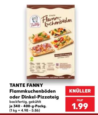 TANTE FANNY Flammkuchenböden oder Dinkel-Pizzateig