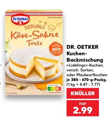 DR. OETKER Kuchen- Backmischung
