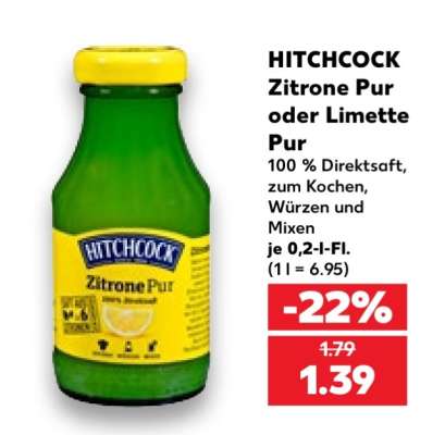 HITCHCOCK Zitrone Pur oder Limette Pur