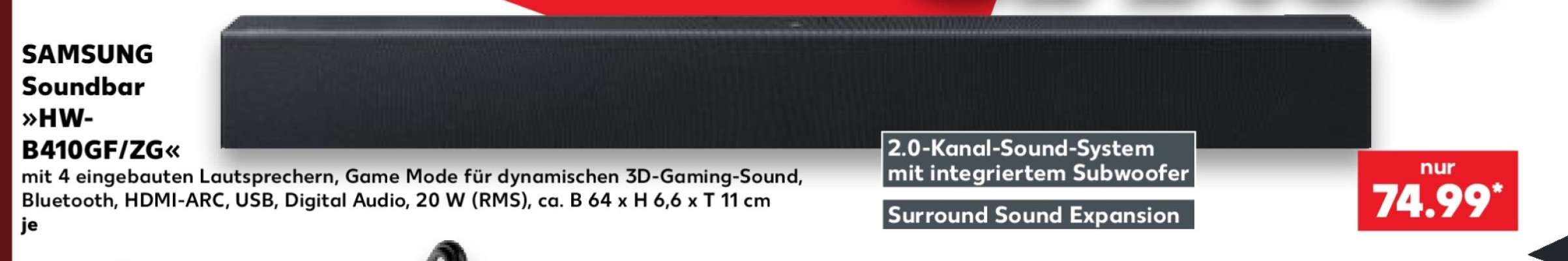 SAMSUNG Soundbar »HW-B140G/FZG«