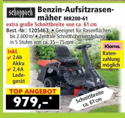 Benzin-Aufsitzrasenmäher MR200-61