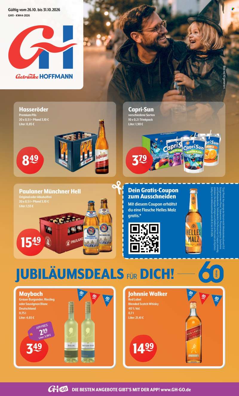 Prospekte Getränke Hoffmann - 26.10.2026 - 31.10.2026.