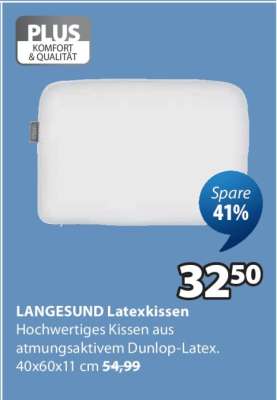 LANGESUND Latexkissen