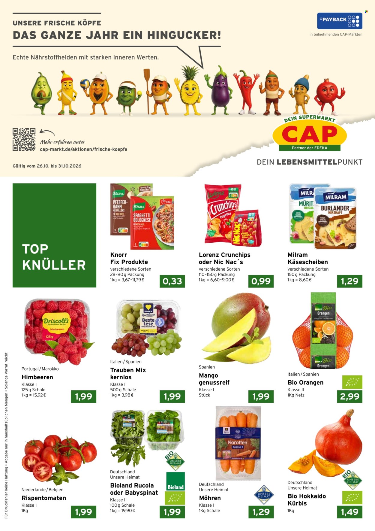 CAP-Markt Prospekte  - 26.10.2026 - 31.10.2026. Seite 1