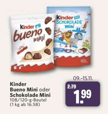 Kinder Bueno Mini oder Schokolade Mini