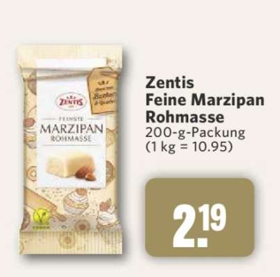 Zentis Feine Marzipan Rohmasse