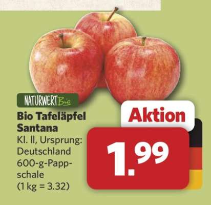 Bio-Tafeläpfel 'Santana'