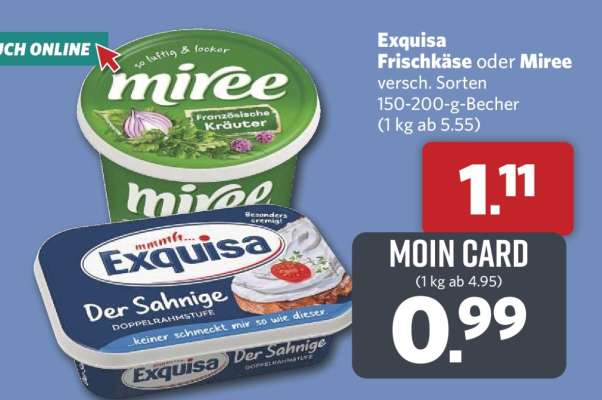Exquisa Frischkäse oder Miree versch. Sorten 150-200-g-Becher