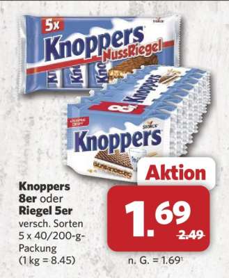 Knoppers 8er oder Riegel 5er