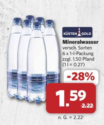 Küsten Gold Mineralwasser