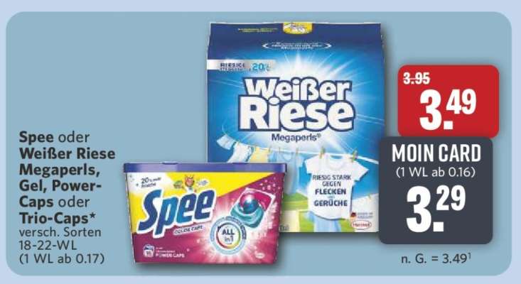Spee oder Weißer Riese Megaperls, Gel, Power-Caps oder Trio-Caps