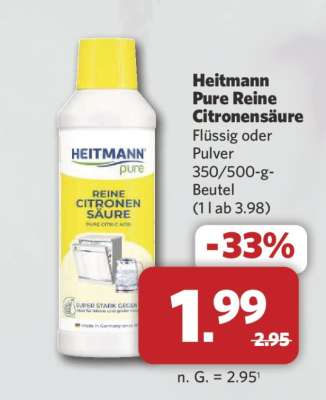 Heitmann pure Reine Citronensäure