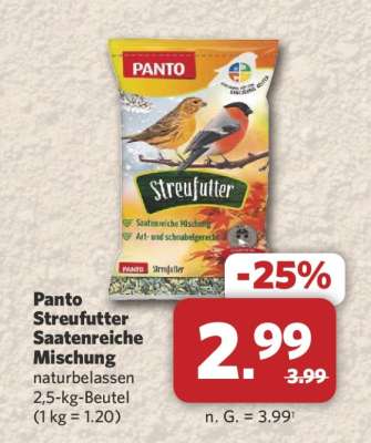 Panto Streufutter Saatenreiche Mischung