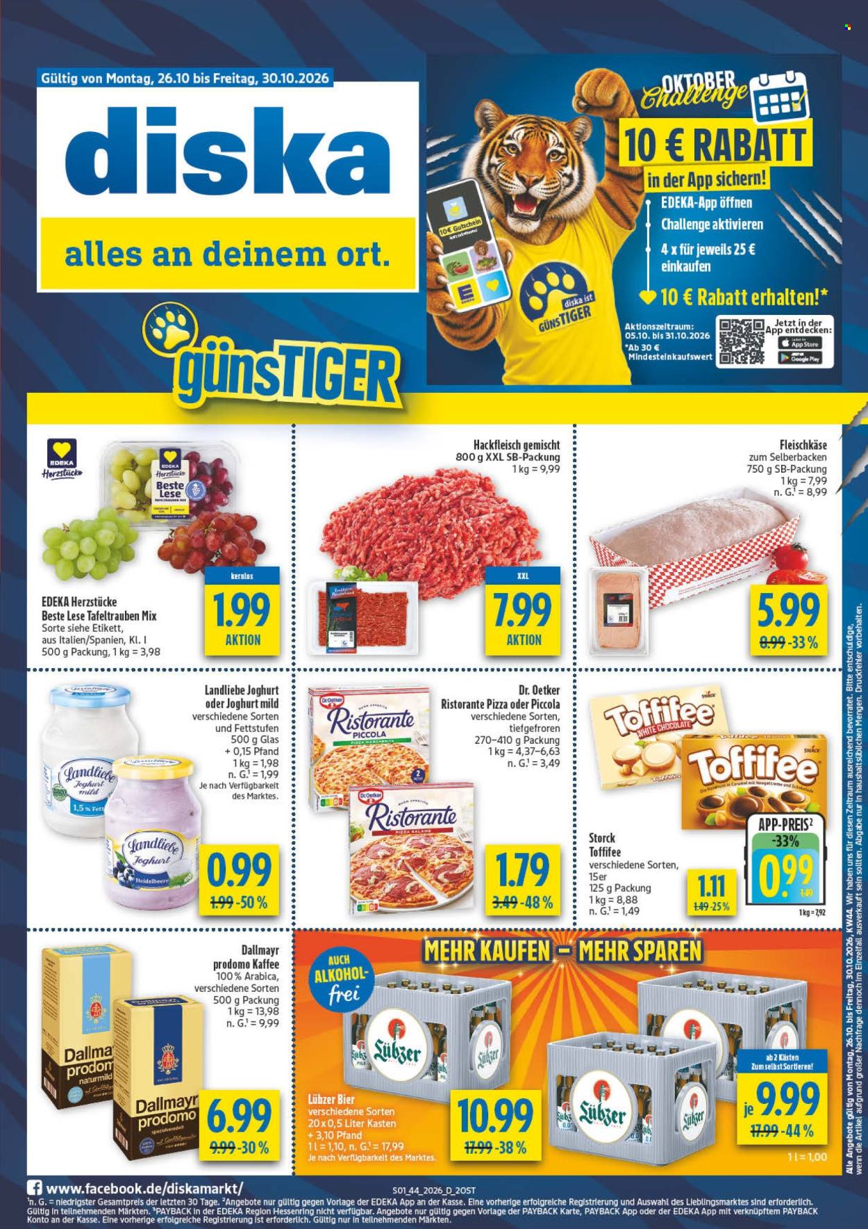 Diska Prospekte  - 26.10.2026 - 31.10.2026. Seite 1