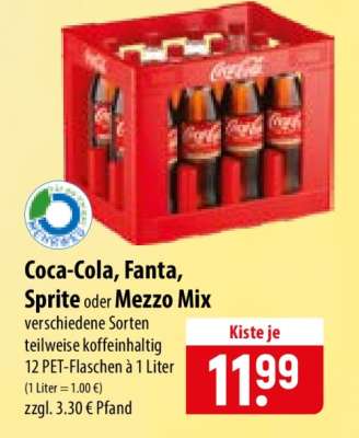 Coca-Cola, Fanta, Sprite oder Mezzo Mix