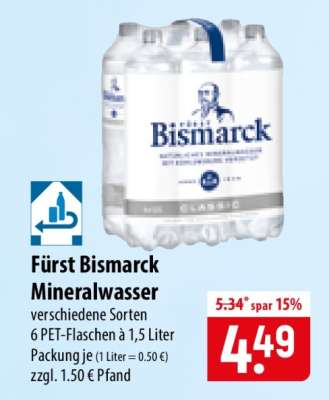 Fürst Bismarck Mineralwasser