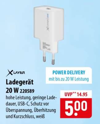 Ladegerät 20 W