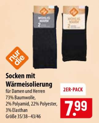 Socken mit Wärmeisolierung
