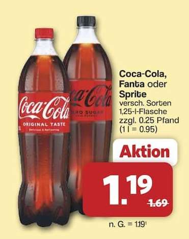 Coca-Cola, Fanta oder Sprite