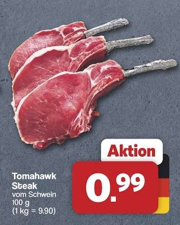 Tomahawk Steak vom Schwein