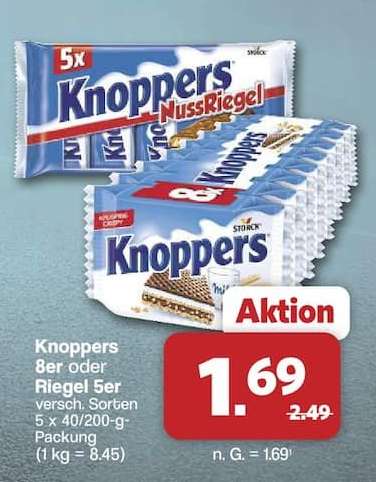 Knoppers 8er oder Riegel 5er