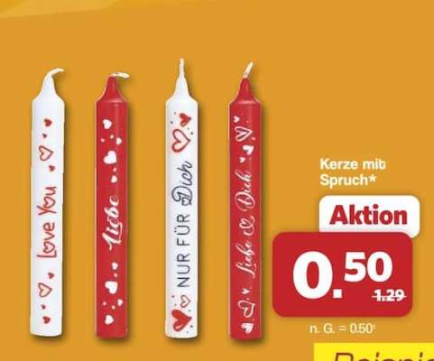 Kerze mit Spruch