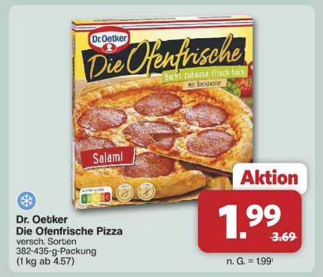 Dr. Oetker Die Ofenfrische Pizza