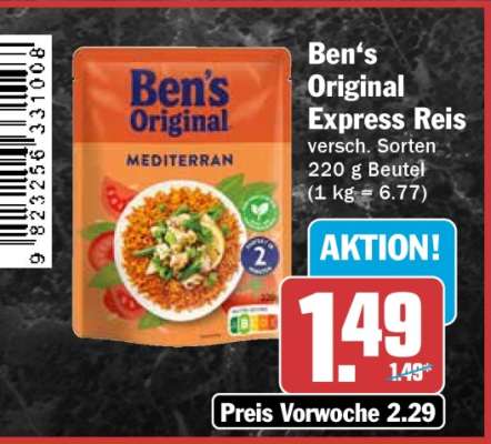 Ben’s Original Express Reis*